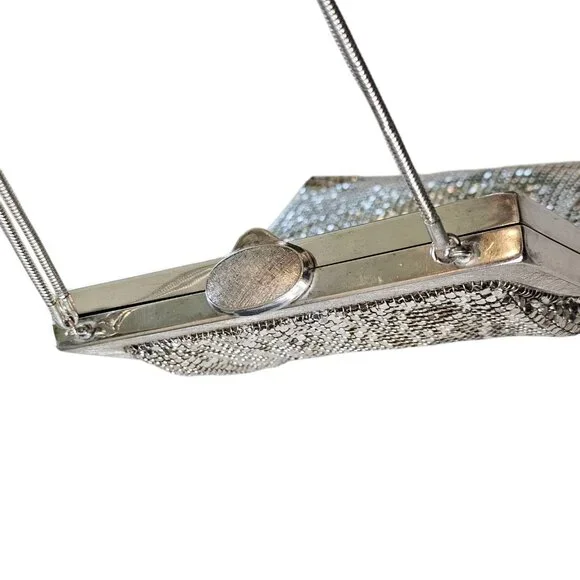 Vintage Oroton Germany Silver Purse Mesh‎ Evening Bag Metallic Mod MCM Cocktail - Picture 11 of 13